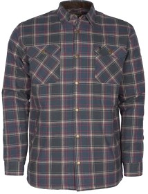 Kuva Pinewood Finnveden Checked Padded Overshirt vuorillinen flanellipaita, tummansininen / punainen