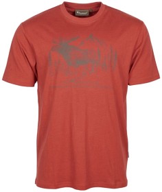 Kuva Pinewood Moose T-Shirt luomupuuvillainen t-paita, punaoranssi