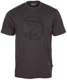 Kuva Pinewood Salmon T-Shirt luomupuuvillainen t-paita, tummanharmaa