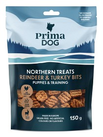 Kuva PrimaDog Northern Treats Bits Ren-Kalkon för Valpar & Träning makupalat, 150g