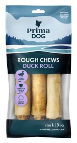 Kuva PrimaDog Rough Chews Tuggben med Anka L 17 cm 225g, puruluu