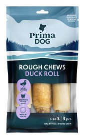 Kuva PrimaDog Rough Chews Tuggben med Anka S 13 cm 150g puruluut