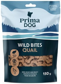 Kuva PrimaDog Wild bites Viiriäinen ja Orapihlaja 150G