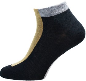 Kuva Real Socks Sneaker merinovillasukat, musta/harmaa/ruskea