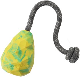 Kuva RuffWear Huck-a-Cone Toy heittolelu köydellä, keltainen/vihreä