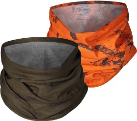 Kuva Seeland Neck Gaiter tuubihuivi, vihreä/huomio-oranssi, 2 kpl