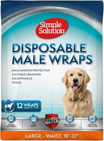 Kuva Simple Solution Disposable Male Wraps suojat uroskoirille, L, 12 kpl