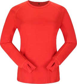 Kuva Skogstad Nordstølen Merino LS Shirt naisten pitkähihainen paita, punainen