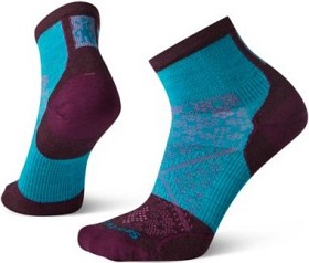 Kuva Smartwool PhD Cycle UL Mini naisten pyöräilysukka, turkoosi