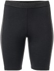 Aclima WarmWool Shorts Long WindWool V2 naisten puolipitkät kerrastohousut, Jet Black/Marengo