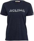 Aclima W's LightWool Tee Logo Navy Blazer