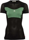 Aclima WoolNet Light T-shirt lyhythihainen naisten verkkoaluspaita, musta/vihreä