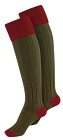 Alan Paine Shooting Sock naisten sukat, Red/Olive