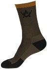 Alaska Superior Merino Sock sukat, 2-pakkaus, Brown/Black