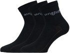 Avignon Sneaker Wool High merinosekoitesukat, musta, 3 pr