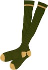 Barbour Contrast Gun Stockings merinosukka, vihreä/keltainen