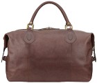 Barbour Leather Medium Travel Explorer Bag laukku, Dark Brown