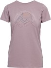 Black Diamond Summit Scribble Tee naisten t-paita, vaaleanpunainen