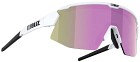 Bliz Breeze Small Matt White + Brown w Rose Multi + Spare lens Clear urheilulasit