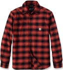 Carhartt M's Flannel L/S Plaid Shirt Red Ochre