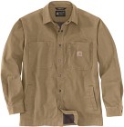 Carhartt M's Fleece Lined Snap Front Shirt Jacket Dark Khaki