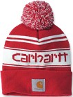 Carhartt Knit Cuffed Logo Beanie pipo, punainen/valkoinen