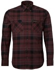 Chevalier M's Willow Flannel Shirt Wine Red Checked