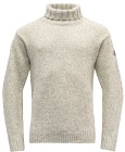 Devold Nansen Sweater High Neck Unisex Grey Melange