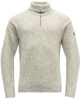 Devold Nansen Sweater Zip Neck Unisex Grey Melange