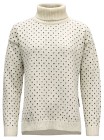 Devold Sörisen Wool High Neck naisten villapaita, Off White/Ink