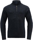 Devold Unisex Nansen Sweater Zip Neck villapusero, tummansininen
