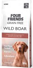 Four Friends Dog Grain Free Wild Boar viljaton koiran täysravinto villisika/kalkkuna, 12 kg