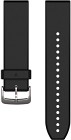 Garmin QuickFit 22 mm Hihna Musta/Hopea Silikoni