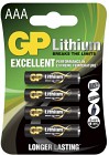GP AAA-litiumparisto 1.5V 24LF-2U4 4-pack