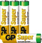 GP Super Alkaline AAA-paristot, 24A/LR03, 4 kpl