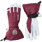 Hestra Army Leather Heli Ski 5 Finger hanska, Bordeaux