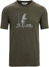 Icebreaker Tech Lite II SS Tee merinovillainen t-paita, maastonvihreä