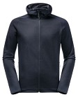 Jack Wolfskin Baiselberg Hooded FZ fleecetakki, Night Blue Heather