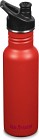 Klean Kanteen Classic Narrow juomapullo sporttikorkilla, 532 ml, punainen