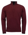 Laksen Brompton Zip-Neck villapaita, Burgundy