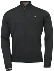 Laksen Norfolk Zip-Neck merinovillapusero, harmaanvihreä