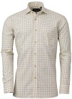 Laksen Reg Cotton Wool Shirt kauluspaita, keltainen/ruskea
