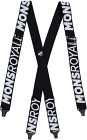 Mons Royale Afterbang Suspenders henkselit, unisex, musta/valkoinen