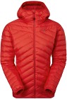 Mountain Equipment Earthrise Hooded Jacket naisten untuvatakki, punainen