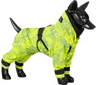 PAIKKA Rain Suit koiran sadehaalari, 25 - 30 cm, neonkeltainen