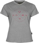 Pinewood Finnveden Trail T-Shirt naisten t-paita, vaaleanharmaa