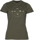 Pinewood Finnveden Trail T-Shirt naisten t-paita, Olive
