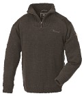 Pinewood M's Hurricane Sweater Brown Melange