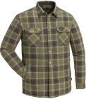 Pinewood M's Finnveden Check Padd Overshirt Hunting Olive/Terracotta