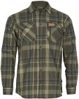 Pinewood M's Lappland Rough Flannel Shirt Green/Brown